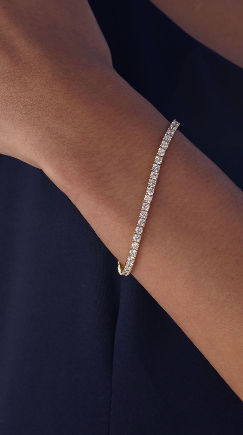 Tennis Gold Bracelet