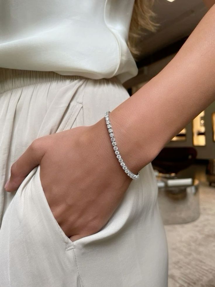 Tennis Silver Bracelet